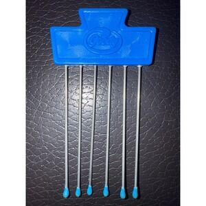 Vintage Goody‎ Hair Pick Comb Blue Plastic Handle 6 Prong Hair Styling Tool